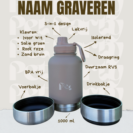 Handige Honden Waterfles 3-in-1