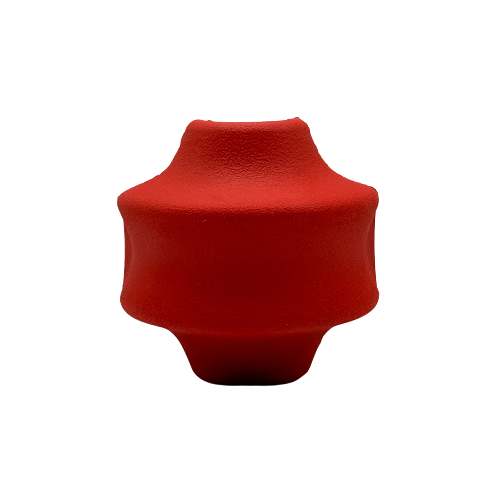 rode snackbal van natuurlijk rubber voor honden met ruimte voor snacks