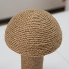 Krab & Speel Paddenstoel van hout mettouwkap, speelcirkel en catnipbal